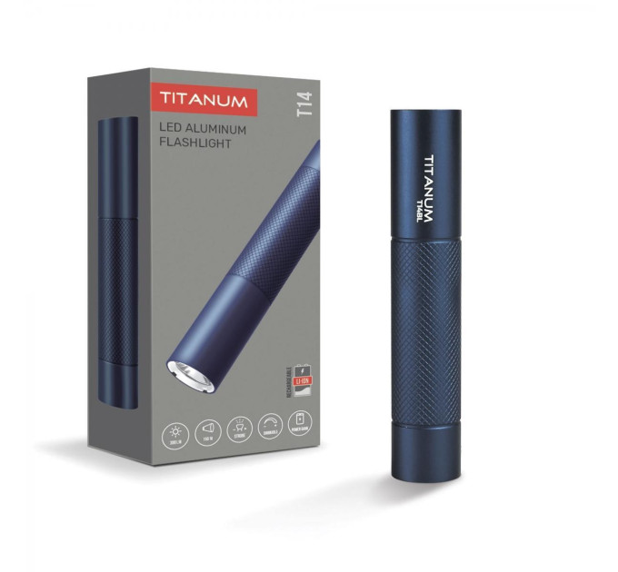 Портативний світлодіодний ліхтарик TITANUM TLF-T14BL 300Lm 5000K Blue TLF-T14BL - 484206