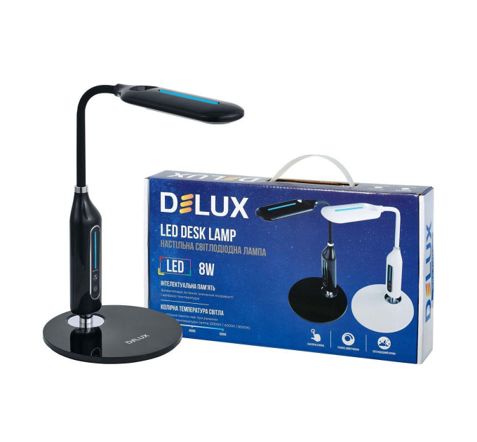 Світильник світлодіодний настільний DELUX TF-510 8 Вт LED 3000K-4000K-6000K чорний