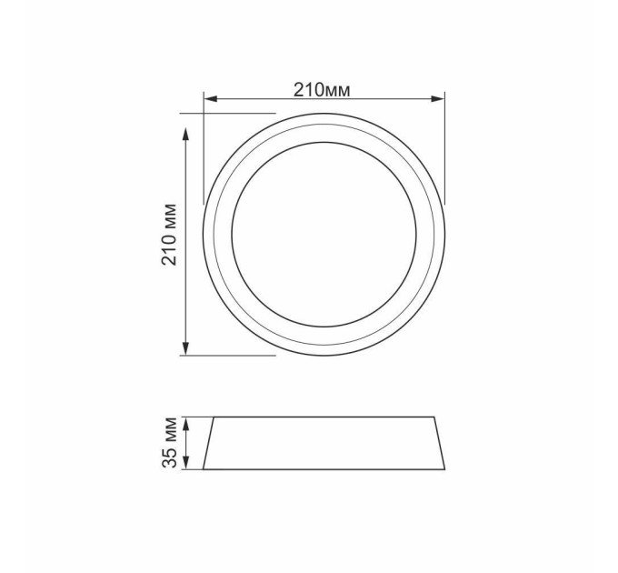 LED Світильник круглий накладний TITANUM 24W 5000K TL-BHR20-245 - 482615
