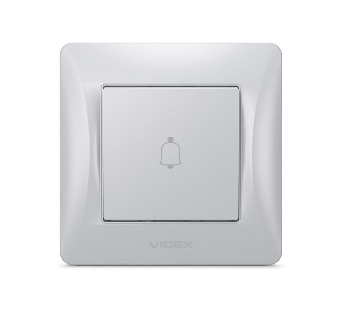 Кнопка дзвінка срібний шовк VIDEX BINERA VF-BNDB1-SS - 299969