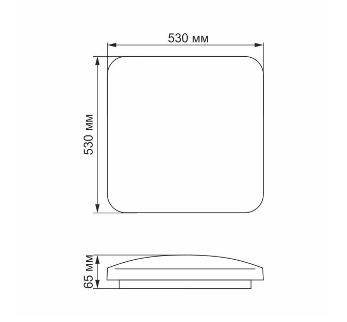 LED світильник функціональний квадратний VIDEX 72W 2800-6000K