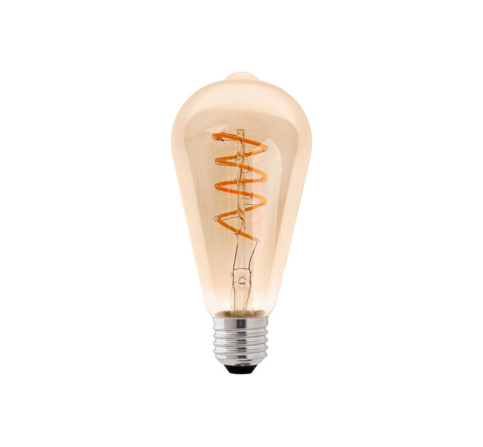 Лампа світлодіодна DELUX ST64 5 Вт 2200K 220В E27 amber spiral filament