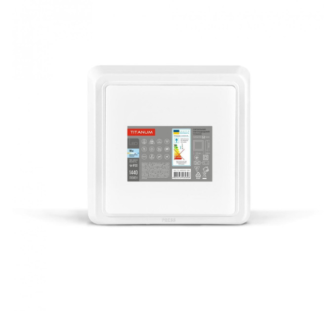 LED Світильник квадратний накладний TITANUM 18W 5000K 220V TL-BHS20-185 - 482608