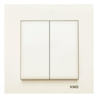 Вимикач VI-KO Karre кремовий 2кл (90960102)