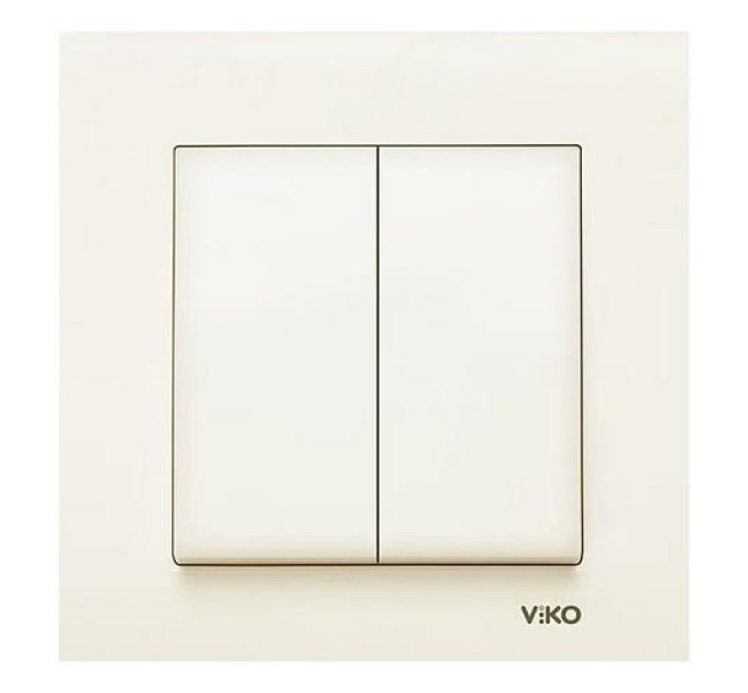 Вимикач VI-KO Karre кремовий 2кл (90960102)