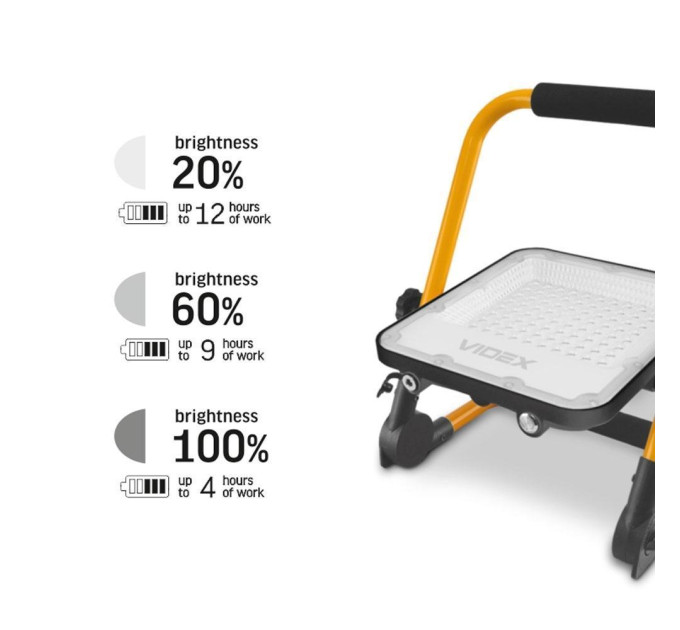 LED прожектор акумуляторний PREMIUM VIDEX F2A 50W 5000K VL-F2A-505 - 482479