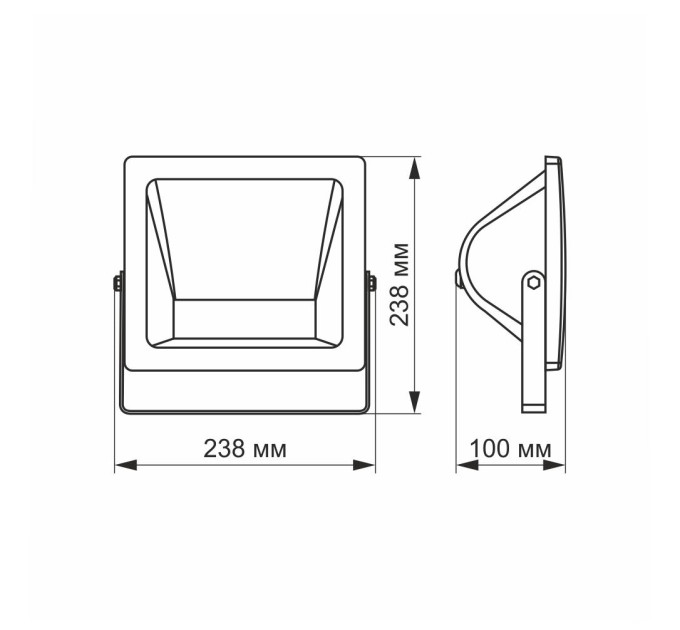 LED Смарт прожектор VIDEX 10W RGB Wi-fi 3000-6500 Білий