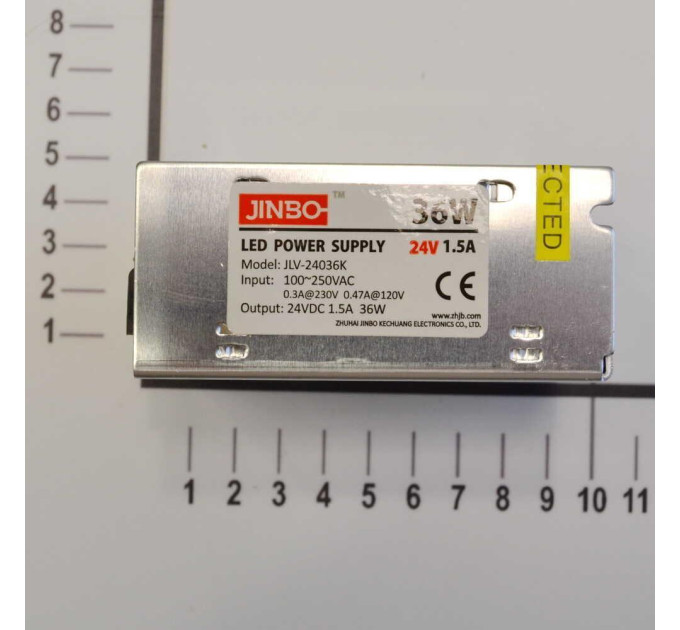 Блок живлення JINBO 36 Вт 220В AC/24В DC IP20 відкритий ( JLV-24036K )