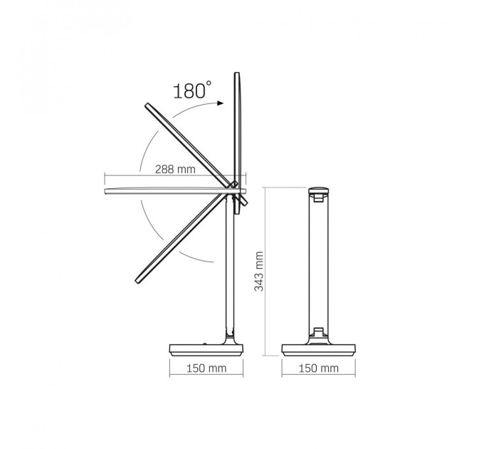 LED лампа настiльна з акумулятором VIDEX VL-TF16W 5W 1800-5000K VL-TF16W - 484039
