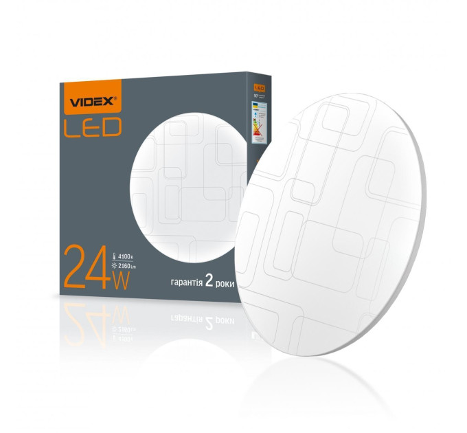 LED світильник настінно-стельовий VIDEX 24W 4100K Прямокутники VL-CLR-244R - 298412