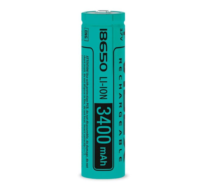 Акумулятор Videx літій-іонний 18650 (без захисту) 3400mAh bulk/1шт 18650/3400/1B - 003625