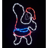 Гірлянда зовнішня DELUX MOTIF Santa Claus 55*31см б/ч/с IP44 EN