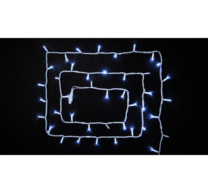 Гірлянда зовнішня DELUX STRING 100 LED 10m (2x5m) flash білий/білий IP44 EN
