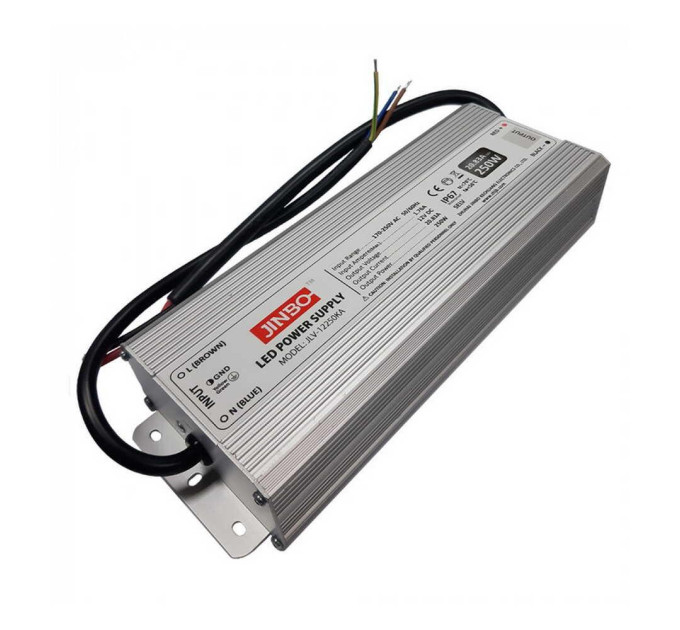 Блок живлення JINBO 250 Вт 220В AC/12В DC IP67 ( JLV-12250KA )