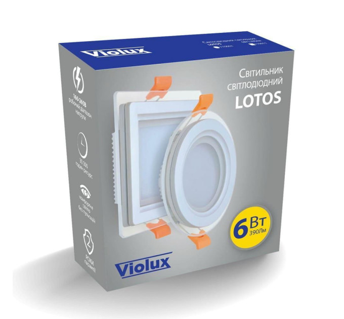 Світильник LED даунлайт Violux LOTOS 6W 5000K круг IP20 ( 110001 )