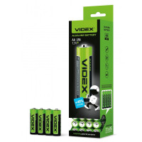 Батарейка лужна Videx LR6/AA 4шт SHRINK LR6/AA 4pcs S - 007005