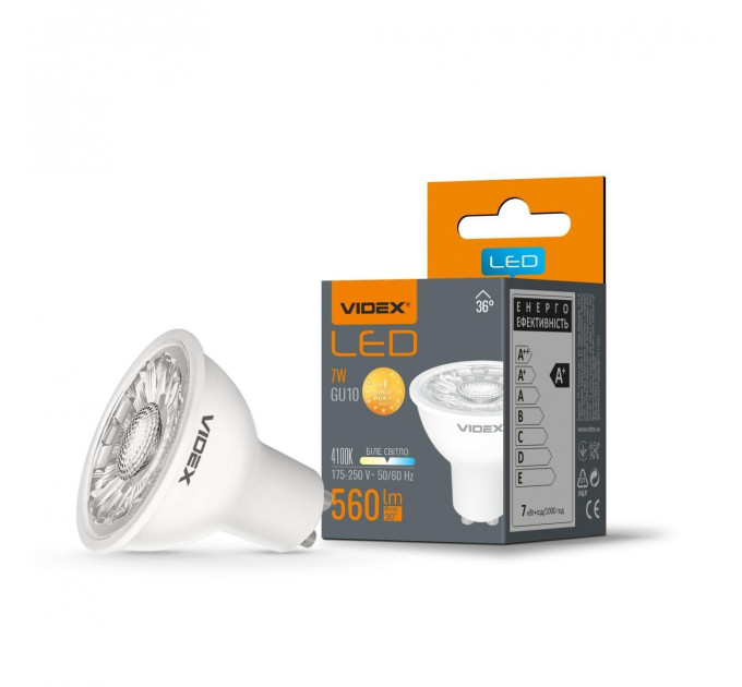 LED лампа VIDEX MR16eL 7W GU10 4100K VL-MR16eL-07104 - 484848