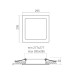 LED світильник Back вбудований квадратний VIDEX 26W 5000K VL-DLBS-265 - 482301