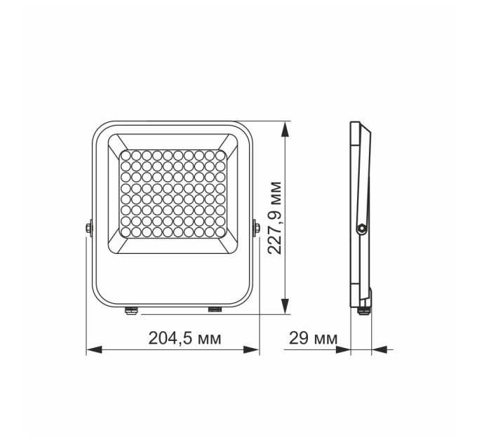 LED прожектор PREMIUM VIDEX F2 50W 5000K VL-F2-505G - 299631