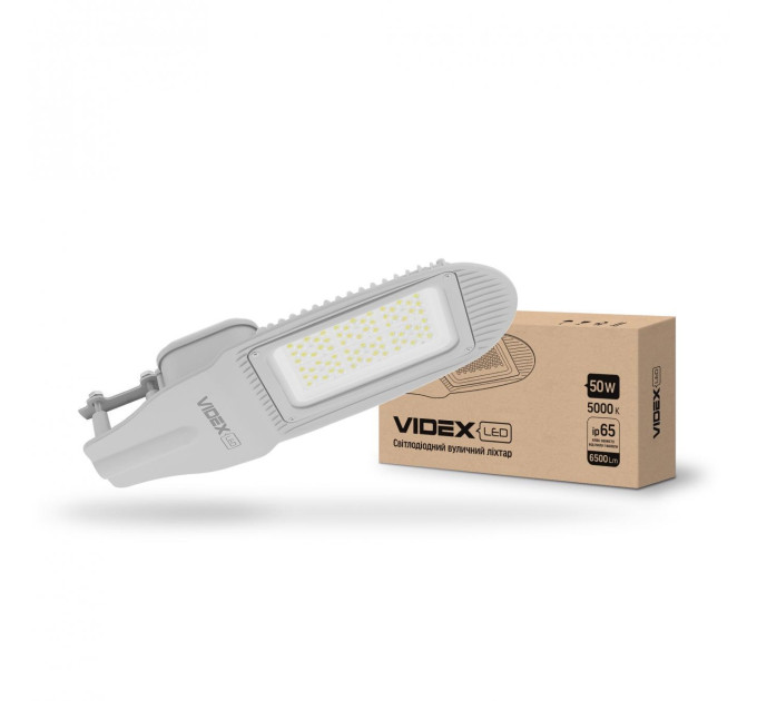 LED вуличний ліхтар VIDEX 50W 5000K Сірий VL-SL06-505 - 296524