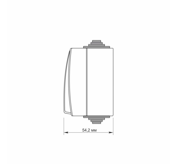 IP65 Кнопка дзвінка сіра VIDEX BINERA VF-BNW11DB-G - 298986