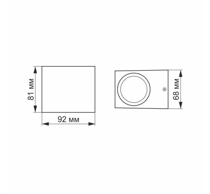 LED Світильник архітектурний AR011G IP54 VIDEX GU10 VL-AR011G - 480819