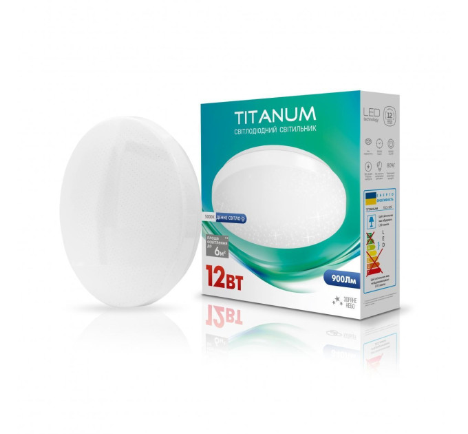LED світильник настінно-стельовий TITANUM 12W 5000K Зоряне небо TLCL-125S - 482288