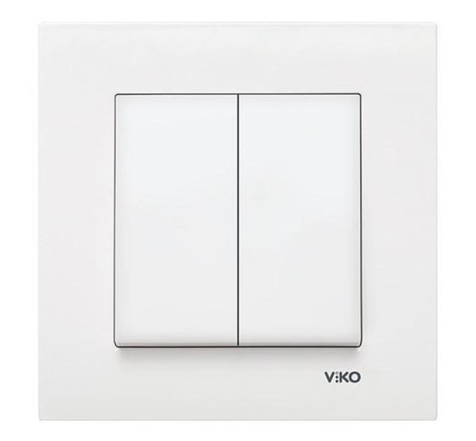 Вимикач VI-KO Karre білий 2кл (90960002)