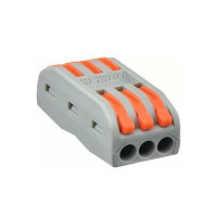 Клема швидкого монтажу 3x3х4 мм² прохідна PCT-2-3 ACKO (A0130010110)