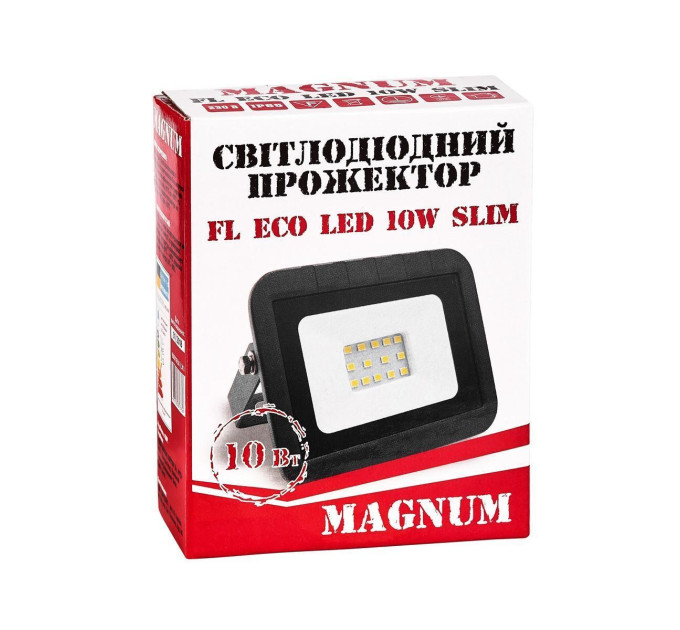 Прожектор світлодіодний MAGNUM FL ECO LED 10Вт slim 6500К IP65