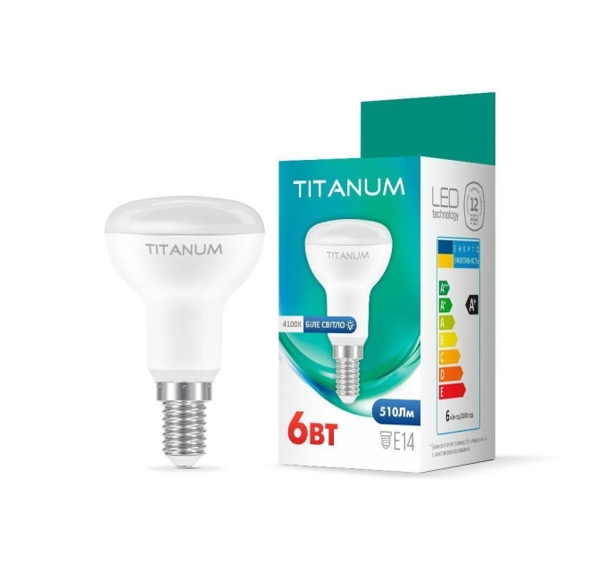 LED лампа TITANUM R50 6W E14 4100K 220V TLR5006144 - 298795