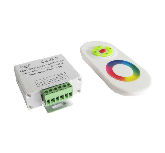 Контролер стрічки LED LIGHT 18A (RGB) 216W з сенсорним пультом білий ( 55 )