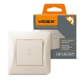 Кнопка дзвінка кремова VIDEX BINERA VF-BNDB1-CR - 299952