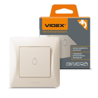Кнопка дзвінка кремова VIDEX BINERA VF-BNDB1-CR - 299952