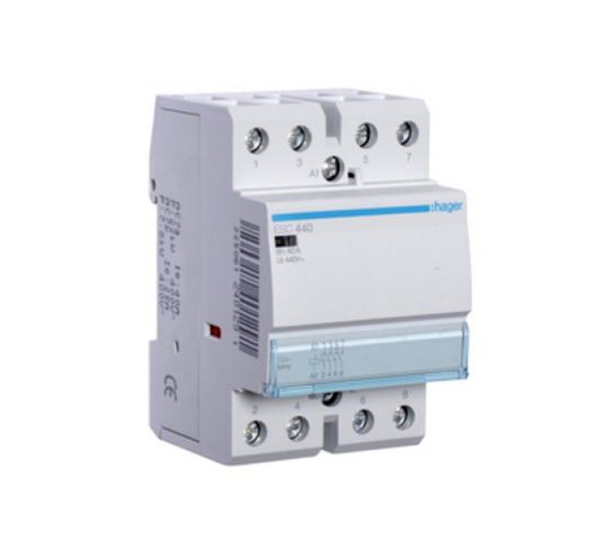 Контактор модульний Hager 40A 4NO 230B AC (ESC440)