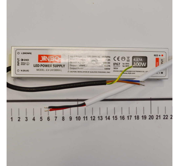 Блок живлення JINBO 100 Вт 220В AC/24В DC IP67 ( JLV-24100KA-L )