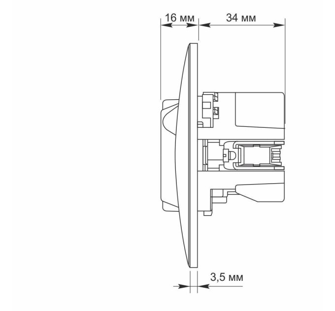 Розетка одинарна із заземленням та 2USB срібний шовк VIDEX BINERA VF-BNSK1GU2-SS - 296982
