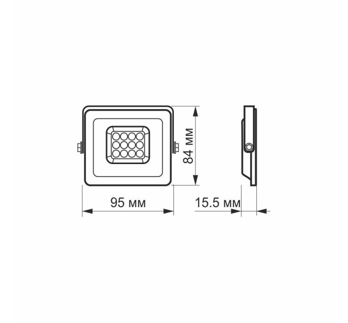 LED прожектор VIDEX F2e 10W 5000K VL-F2e-105W - 480369