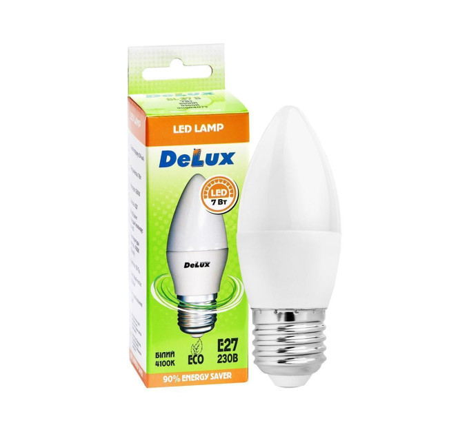 лампа світлодіодна DELUX BL37B 7 Вт 4100K 220В E27 білий