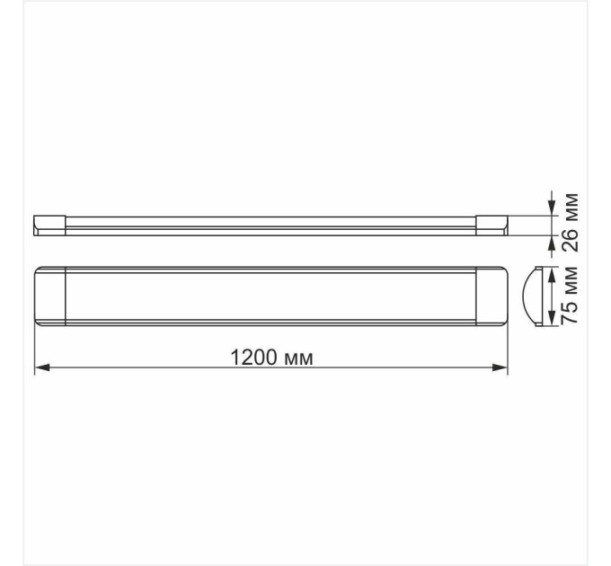 LED свiтильник лiнiйний TITANUM 36W 1.2М 6500K TL-BN-36126 - 480543