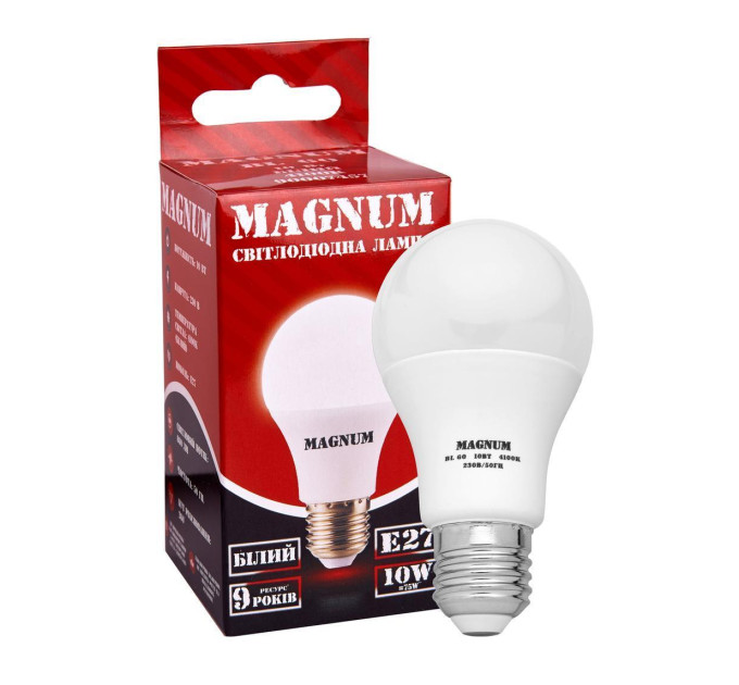 Лампа світлодіодна MAGNUM BL 60 10 Вт 4100K 220В E27