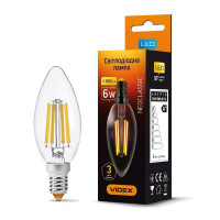 LED лампа VIDEX Filament C37F 6W E14 3000K VL-C37F-06143 - 299112