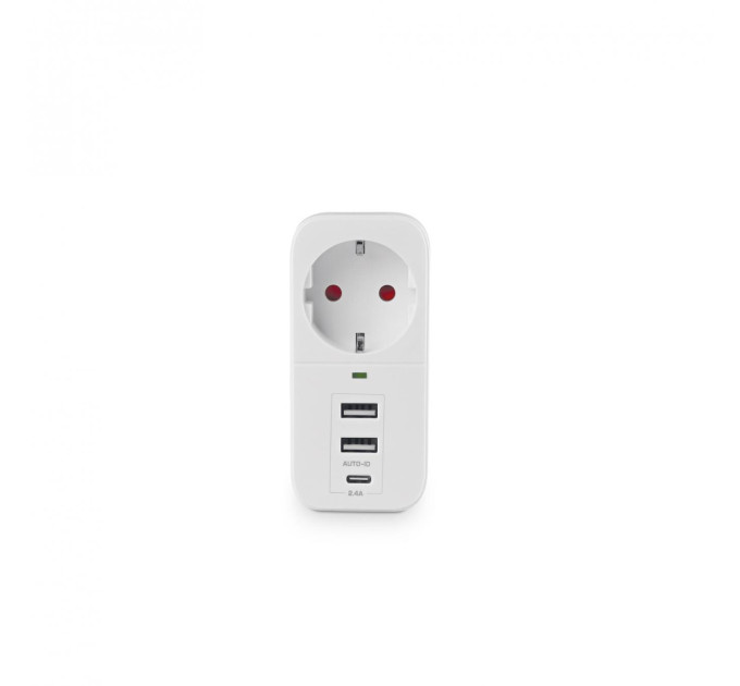 Мережевий адаптер VIDEX ONCORD з/з 1п 2.4A 2USB+USB-C White VF-AD1G2U1C-W - 484862