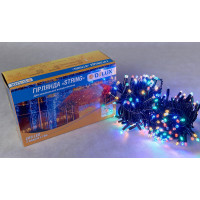 Гірлянда зовнішня DELUX STRING 200 LED 20m (2x10m) мулти/чорний IP44 EN