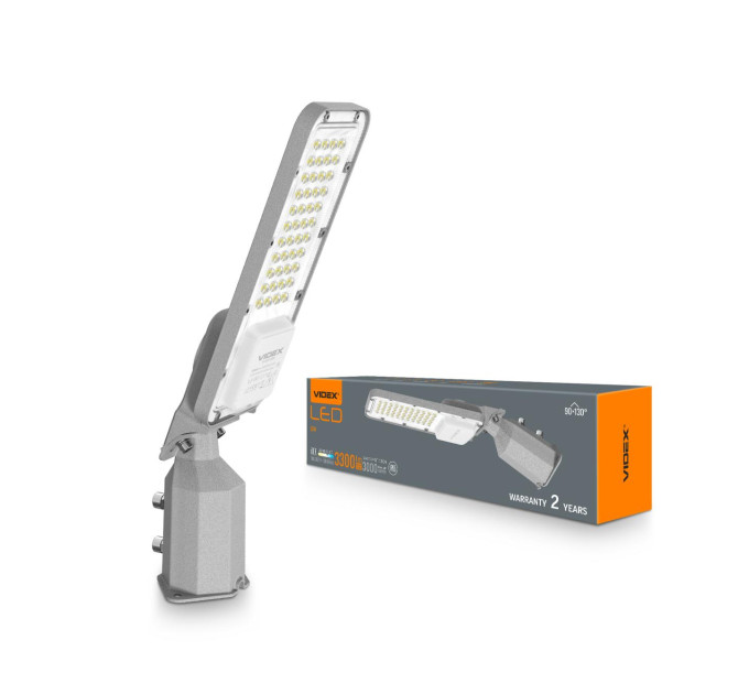 LED ліхтар вуличний VIDEX IP65 SLE17 30W 3300Lm 5000K 220V VL-SLE17-0305 - 485579