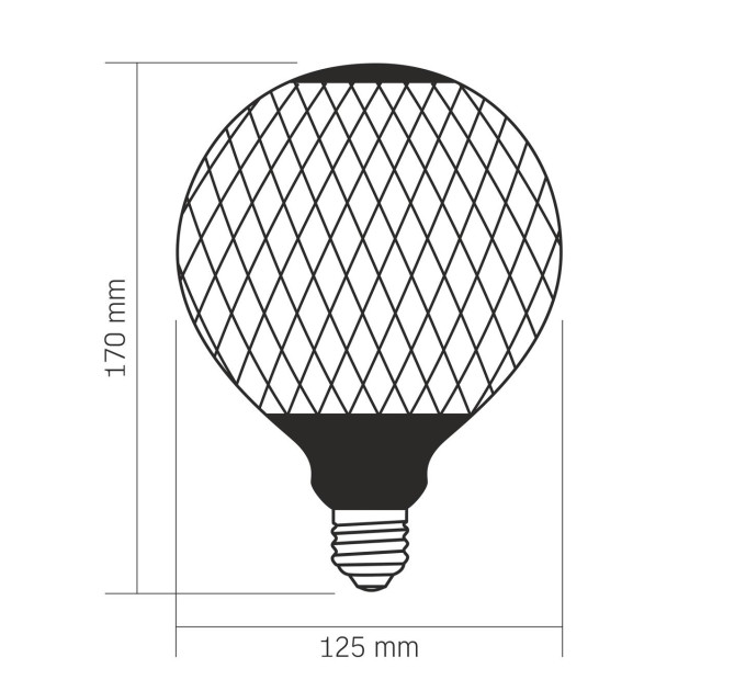 LED лампа VIDEX Filament VL-DG125BP 6W E27 1800K Black Magician net VL-DG125BP - 484527