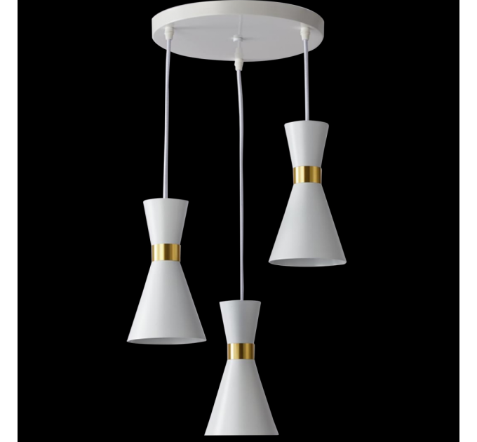 Світильник HOPFEN LOFT CONE 3 PD WH (E27, max 3 x 40W)