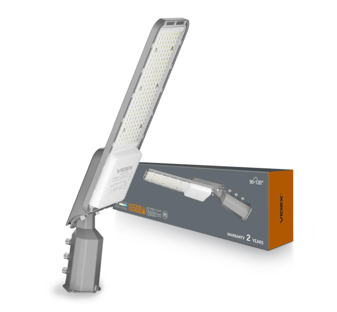 LED ліхтар вуличний VIDEX IP65 SLE17 150W 16500Lm 5000K 220V VL-SLE17-1505 - 487412