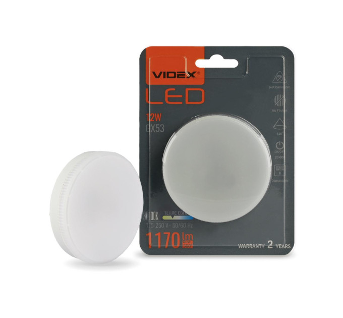 LED лампа VIDEX GX53 12W 3000K 220V VL-GX53-12533 - 486231