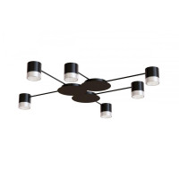 Світильник STARK CL-6/3-CRISTAL 6xGX53 BK, 920х100мм, чорний, HOPFEN